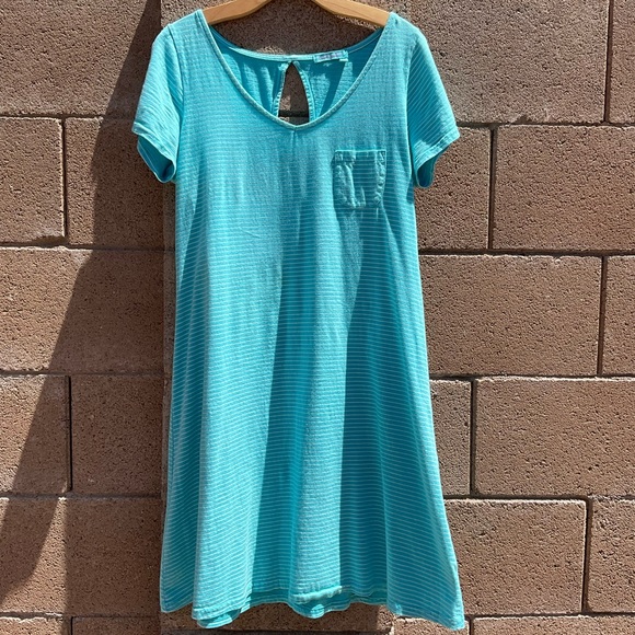 fresh produce Dresses & Skirts - Fresh Produce Blue and White, Keyhole, Striped Dress